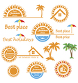season summer emblems design vector image