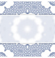 transparent white banner on square ornamental vector image