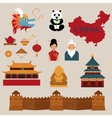 travel to china icons vector image