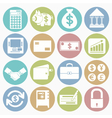 white icons finance vector image