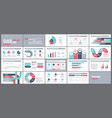 presentation template design with infographic vector image
