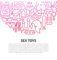 sex toys line concept vector image vector image