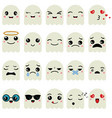cute emoticons set vector image