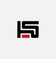 h and s - logo hs or h5 - monogram or logotype vector image vector image