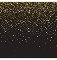 gold glitter shine texture on a black background vector image