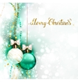 holiday evening balls with white bows merry vector image vector image