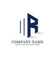 mr initial logo inspiration negative space letter vector image