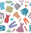 seamless background with clothes vector image