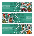 set of horizontal banners about holland vector image