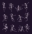 skeleton party undead with skull and bones vector image vector image