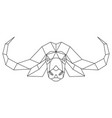 abstract polygonal head african bull cape vector image vector image