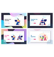 operator and client communication woman visit vector image vector image