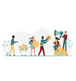 hr team hiring new recruits with creative ideas vector image