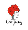 modern african woman logo vector image