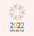 new year 2022 banner design vector image