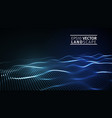 3d glowing abstract digital wave particles vector image