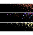 abstract christmas banners with lights vector image