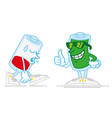 full and low batteries vector image vector image