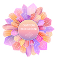 round frame with crystal splash vector image