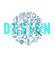 graphic design concept in linear style vector image vector image