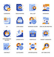 headhunting icons set in flat style candidate vector image