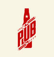 modern craft beer drink logo sign for bar vector image