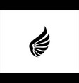 retro wings badge vintage logo design element vector image
