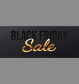 sale banner for black friday golden volumetric vector image