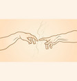 The creation of adam fragment vector image