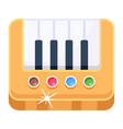 a large keyboard musical instrument with wooden ca vector image vector image