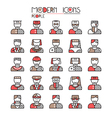 icon set people vector image
