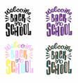 big set welcome back to school labels vector image vector image