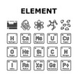 chemical science chemistry icons set vector image vector image
