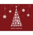 fir tree from white snowflakes vector image