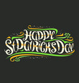 greeting card for st patricks day vector image vector image
