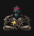 king of kong carrying banana vector image vector image