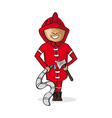 profession fire man cartoon figure vector image