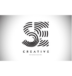 Se s e letter logo design creative icon modern Vector Image