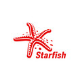 starfish icon or sea star fish symbol ocean beach vector image vector image