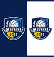 volleyball club sport logo design vector image vector image