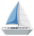 a simple sailboat on white background vector image