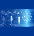 abstract background technology concept in blue vector image