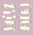 antique papyrus ribbons or old curled scrolls vector image