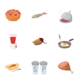 cooking icons set cartoon style vector image