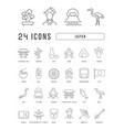set of linear icons of japan vector image
