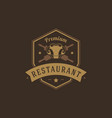 bakery shop logo template object vector image