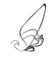 windsurfer vector image vector image