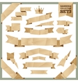 crumpled paper ribbons banners collection set3 vector image
