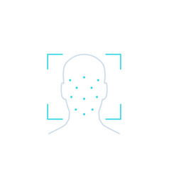Concept of face scanning accurate facial Vector Image