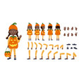 flat of cute african american vector image